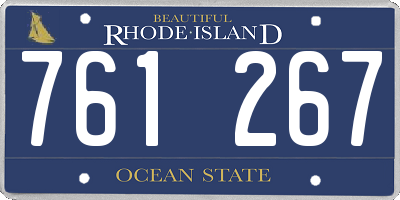 RI license plate 761267