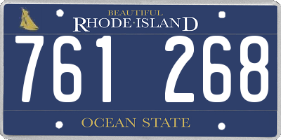 RI license plate 761268