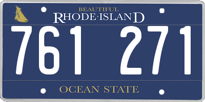 RI license plate 761271