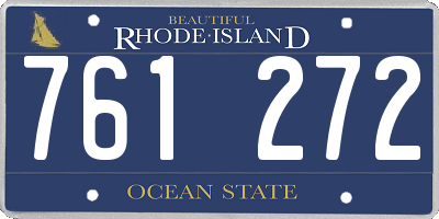 RI license plate 761272