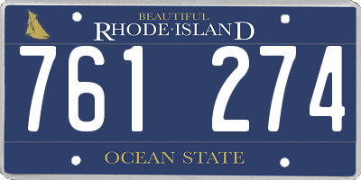 RI license plate 761274