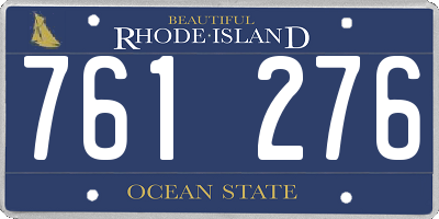 RI license plate 761276
