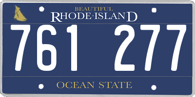 RI license plate 761277