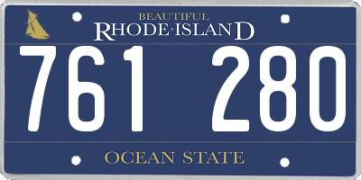 RI license plate 761280