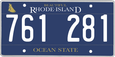 RI license plate 761281