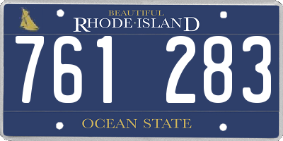 RI license plate 761283