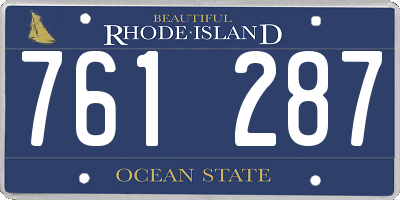 RI license plate 761287
