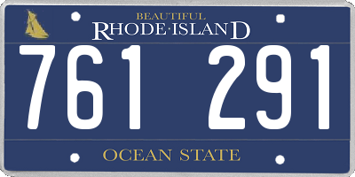 RI license plate 761291