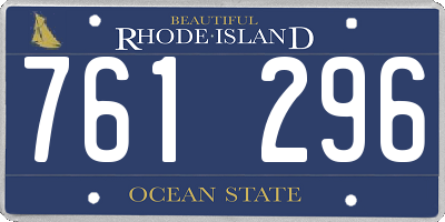 RI license plate 761296