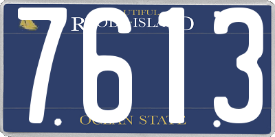 RI license plate 7613