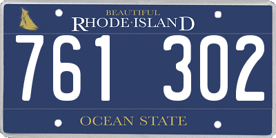 RI license plate 761302