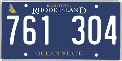 RI license plate 761304