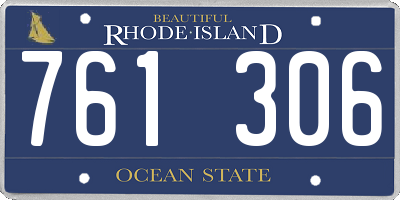 RI license plate 761306