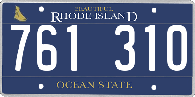 RI license plate 761310