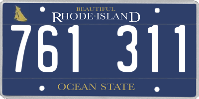 RI license plate 761311