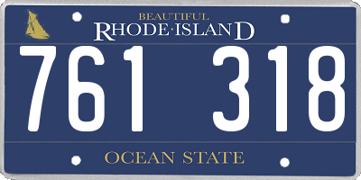 RI license plate 761318