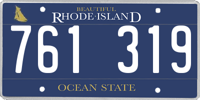RI license plate 761319