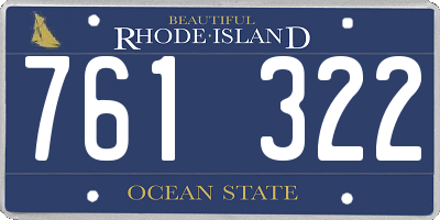 RI license plate 761322