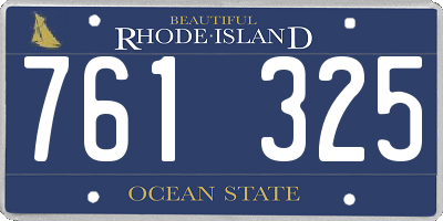 RI license plate 761325