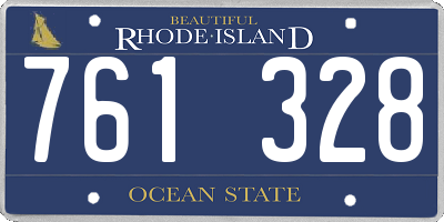 RI license plate 761328