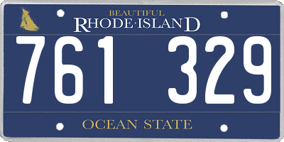 RI license plate 761329