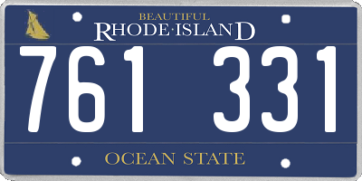 RI license plate 761331