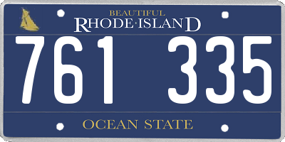 RI license plate 761335