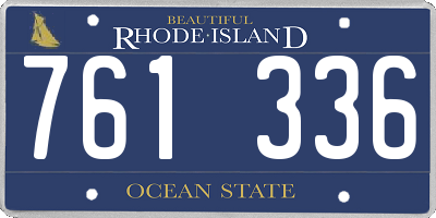 RI license plate 761336