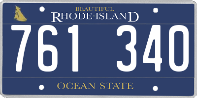 RI license plate 761340