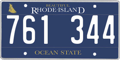 RI license plate 761344
