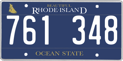 RI license plate 761348