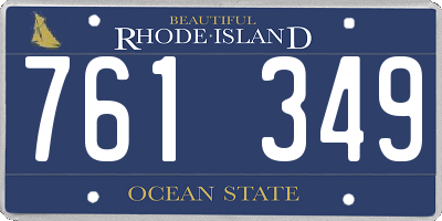 RI license plate 761349