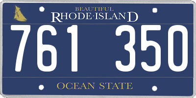 RI license plate 761350