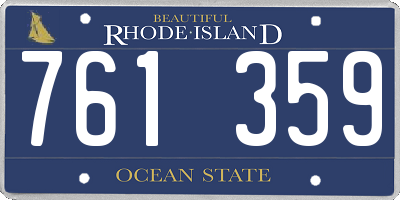 RI license plate 761359