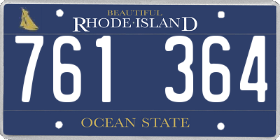 RI license plate 761364
