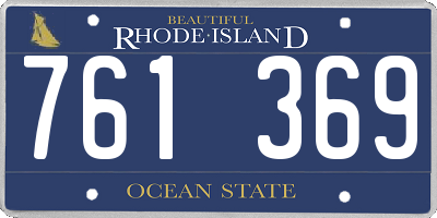 RI license plate 761369