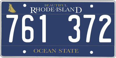 RI license plate 761372