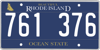 RI license plate 761376