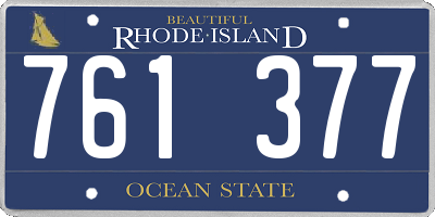 RI license plate 761377