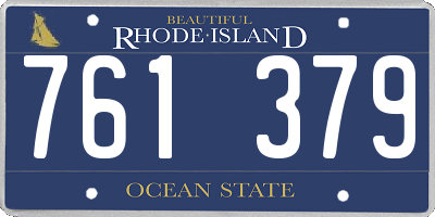 RI license plate 761379