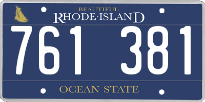 RI license plate 761381