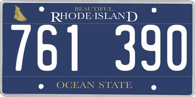 RI license plate 761390