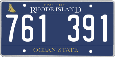RI license plate 761391