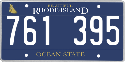 RI license plate 761395
