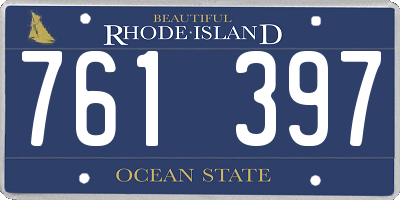 RI license plate 761397