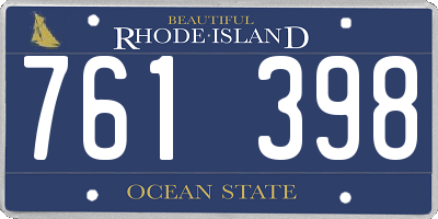 RI license plate 761398