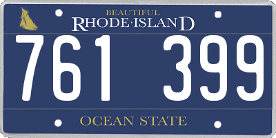 RI license plate 761399