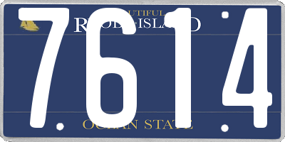 RI license plate 7614