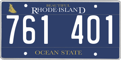 RI license plate 761401