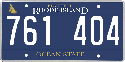 RI license plate 761404